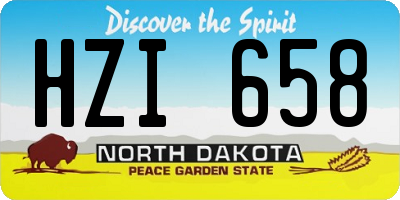 ND license plate HZI658