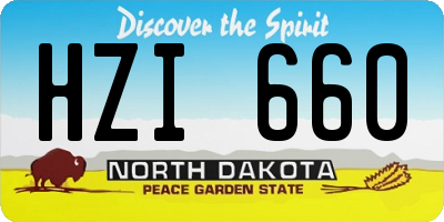 ND license plate HZI660