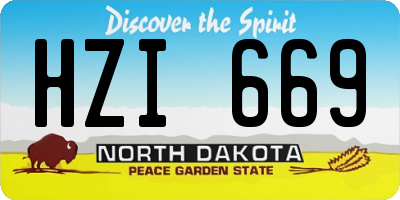 ND license plate HZI669