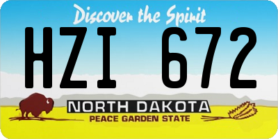ND license plate HZI672
