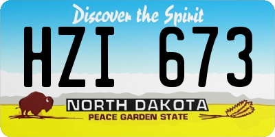 ND license plate HZI673