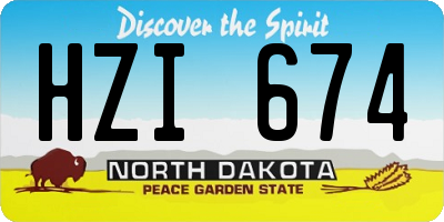 ND license plate HZI674