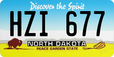 ND license plate HZI677