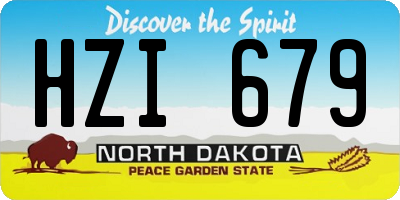 ND license plate HZI679