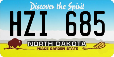 ND license plate HZI685