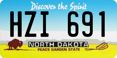 ND license plate HZI691