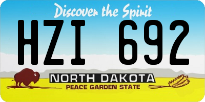 ND license plate HZI692
