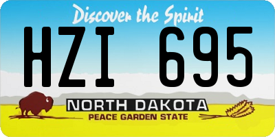 ND license plate HZI695