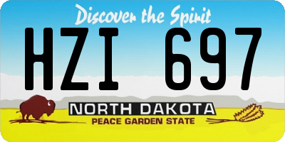 ND license plate HZI697
