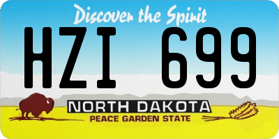 ND license plate HZI699