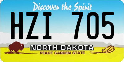ND license plate HZI705