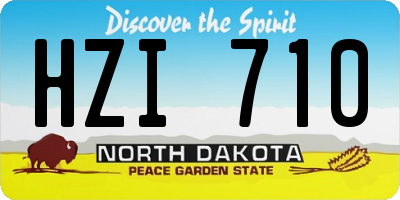 ND license plate HZI710