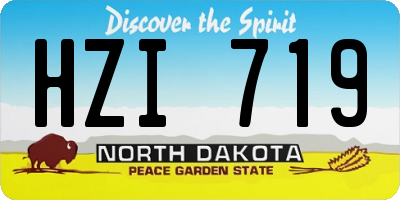 ND license plate HZI719