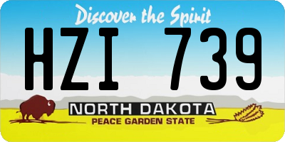 ND license plate HZI739