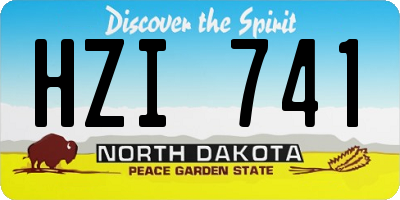 ND license plate HZI741