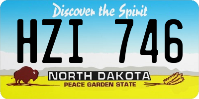 ND license plate HZI746