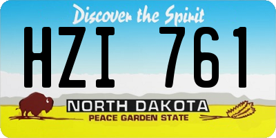 ND license plate HZI761