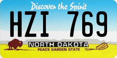 ND license plate HZI769