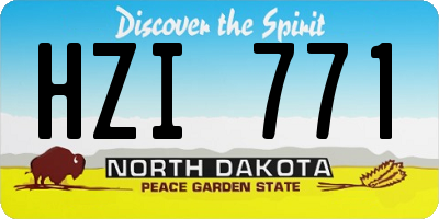ND license plate HZI771