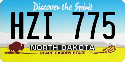 ND license plate HZI775