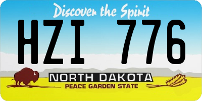 ND license plate HZI776