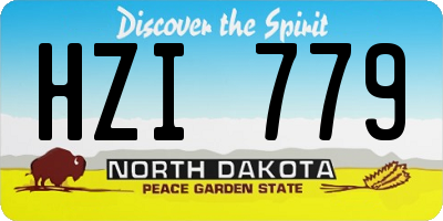 ND license plate HZI779