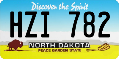 ND license plate HZI782