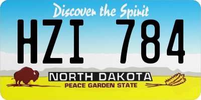 ND license plate HZI784