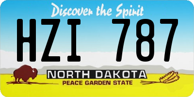 ND license plate HZI787