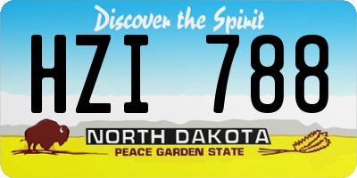 ND license plate HZI788