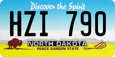 ND license plate HZI790