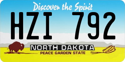 ND license plate HZI792