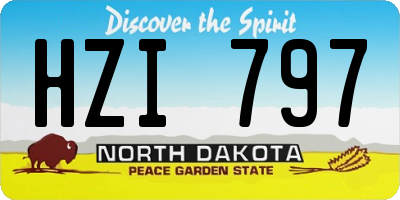 ND license plate HZI797