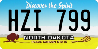 ND license plate HZI799
