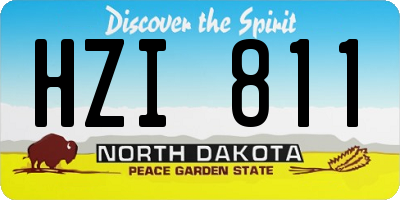 ND license plate HZI811