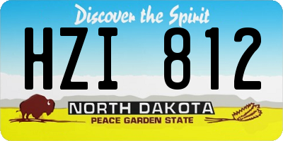 ND license plate HZI812