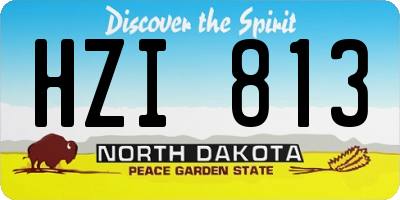 ND license plate HZI813