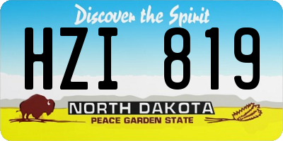 ND license plate HZI819