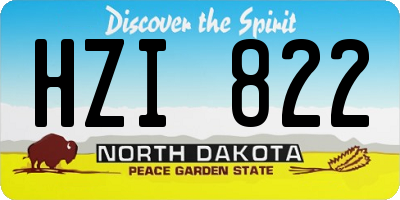 ND license plate HZI822