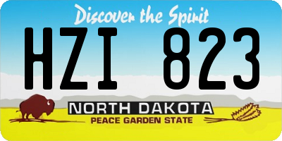 ND license plate HZI823