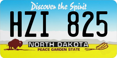 ND license plate HZI825