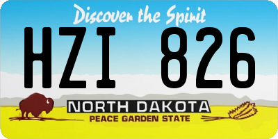 ND license plate HZI826