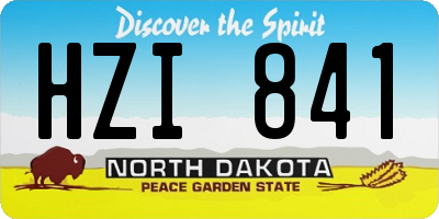 ND license plate HZI841