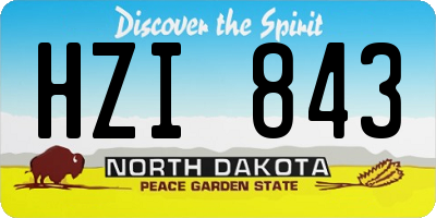 ND license plate HZI843