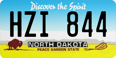 ND license plate HZI844
