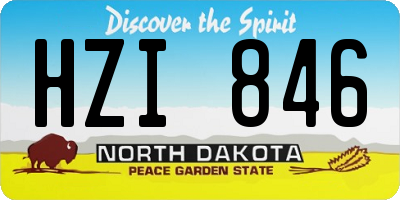 ND license plate HZI846