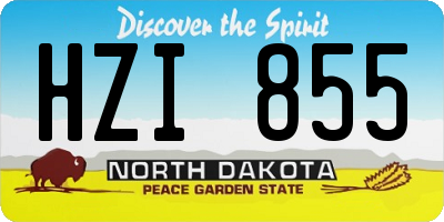 ND license plate HZI855