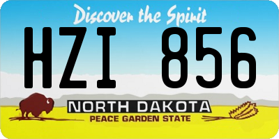 ND license plate HZI856