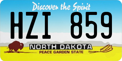 ND license plate HZI859