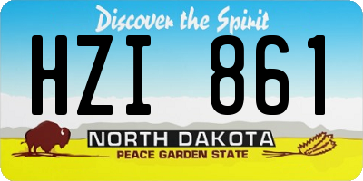 ND license plate HZI861